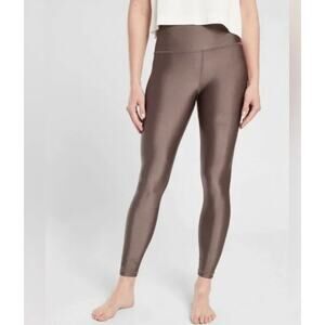Athleta Elation Shine Tight Leggings Coffee House Bronze Size Medium